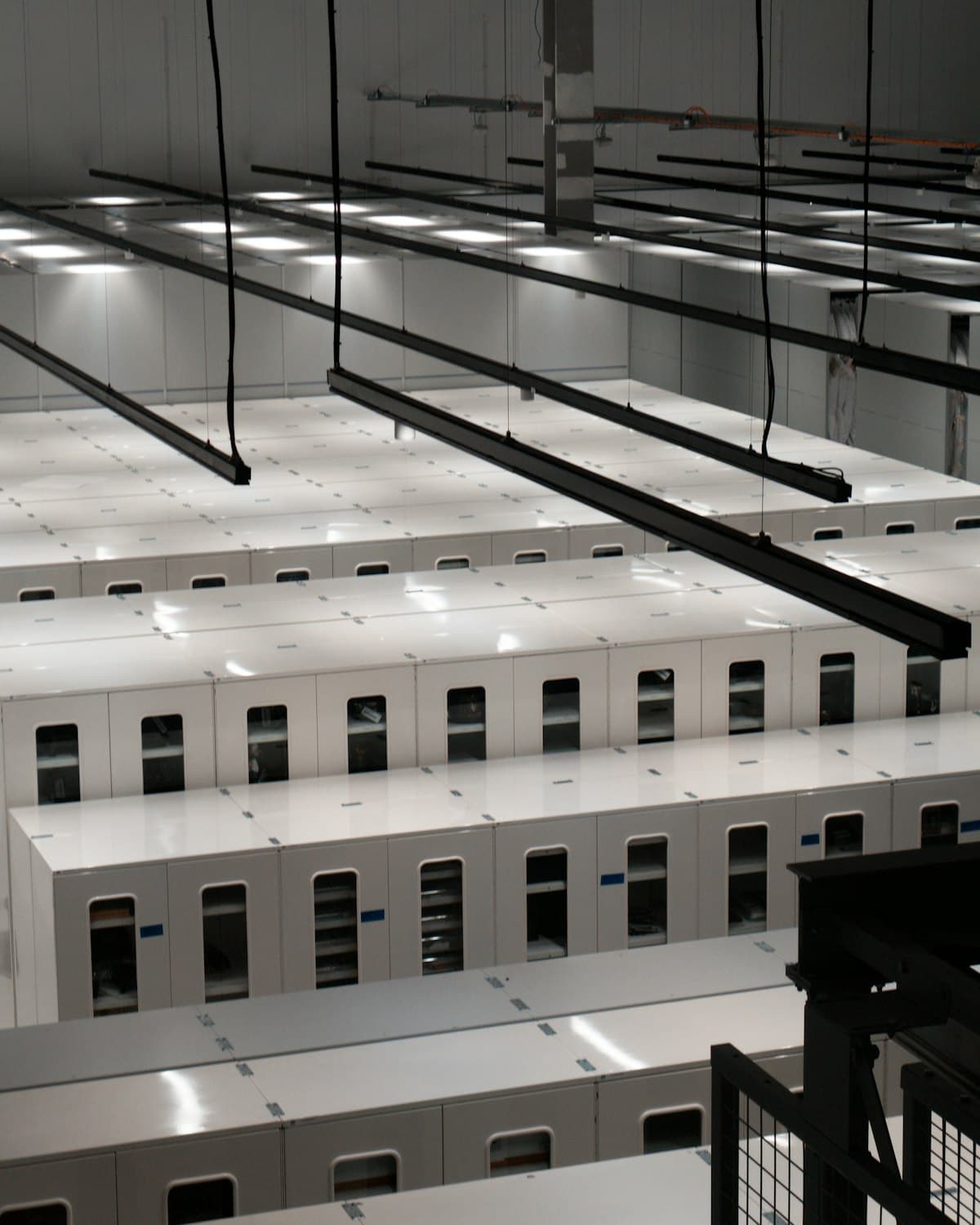 A data hall housing the compute that runs at peak solar
